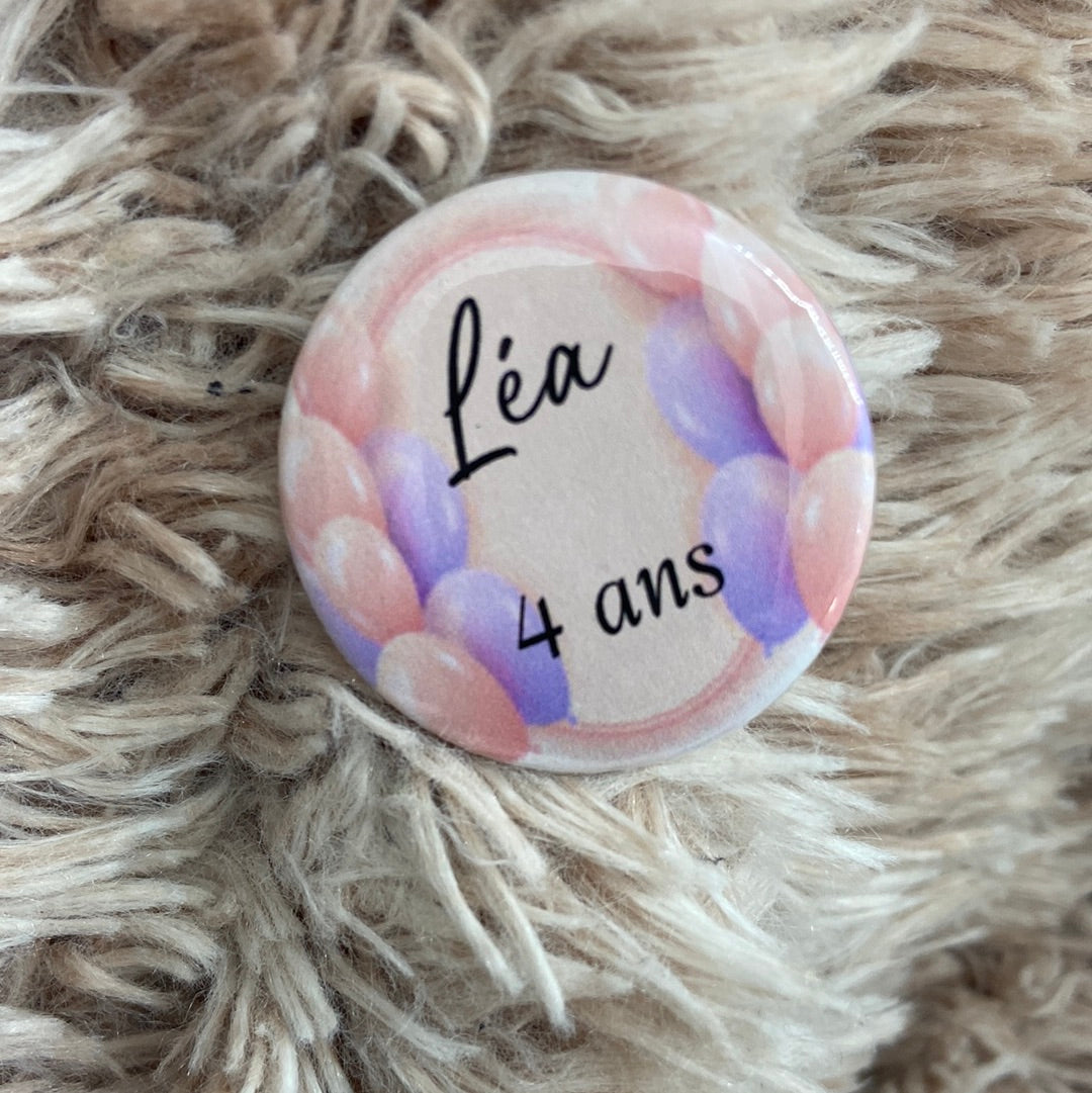 Badges anniversaire à personnalisé