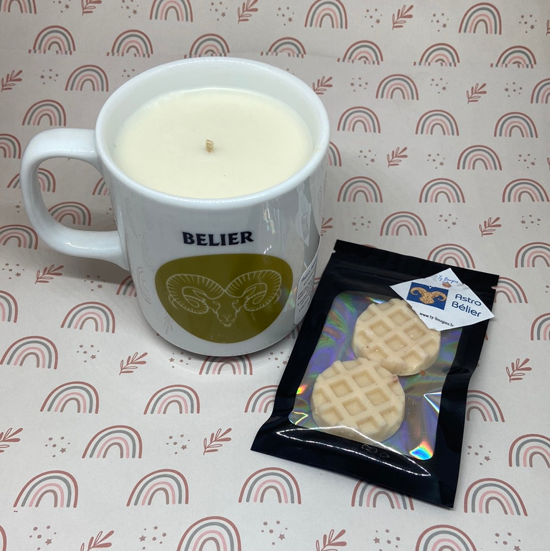 💎 Bougie astro Bélier💎 et 2 fondants