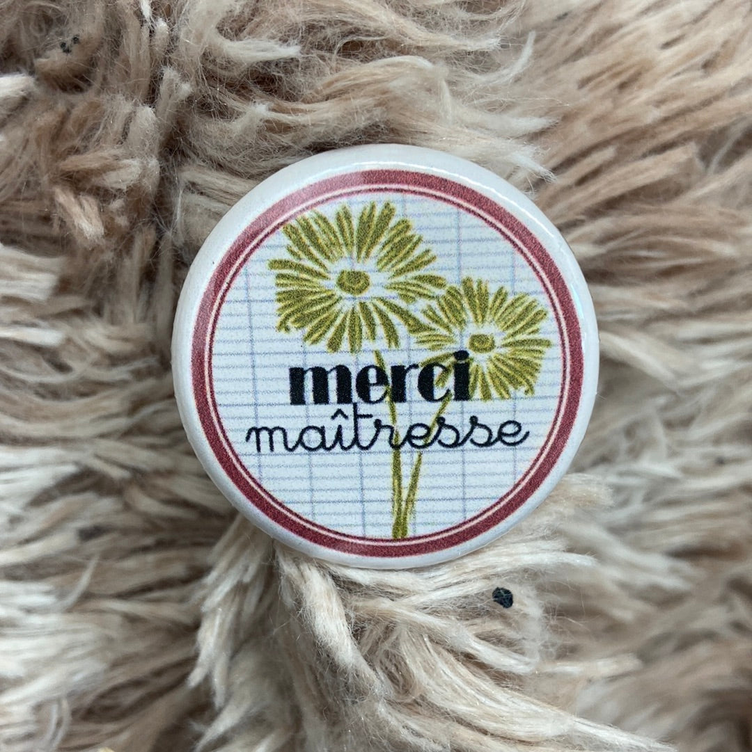 Badges merci maîtresse