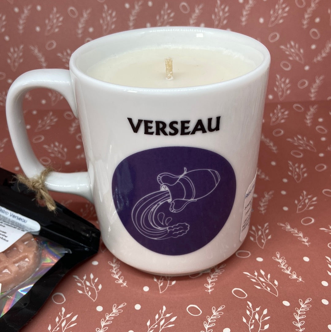 💎 Bougie astro Verseau💎et ses deux fondants