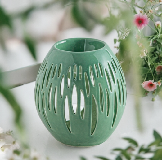 🌟🕯️Brûleur pour fondant - diffuseur de cire parfumée - Ovali vert🌟🕯️