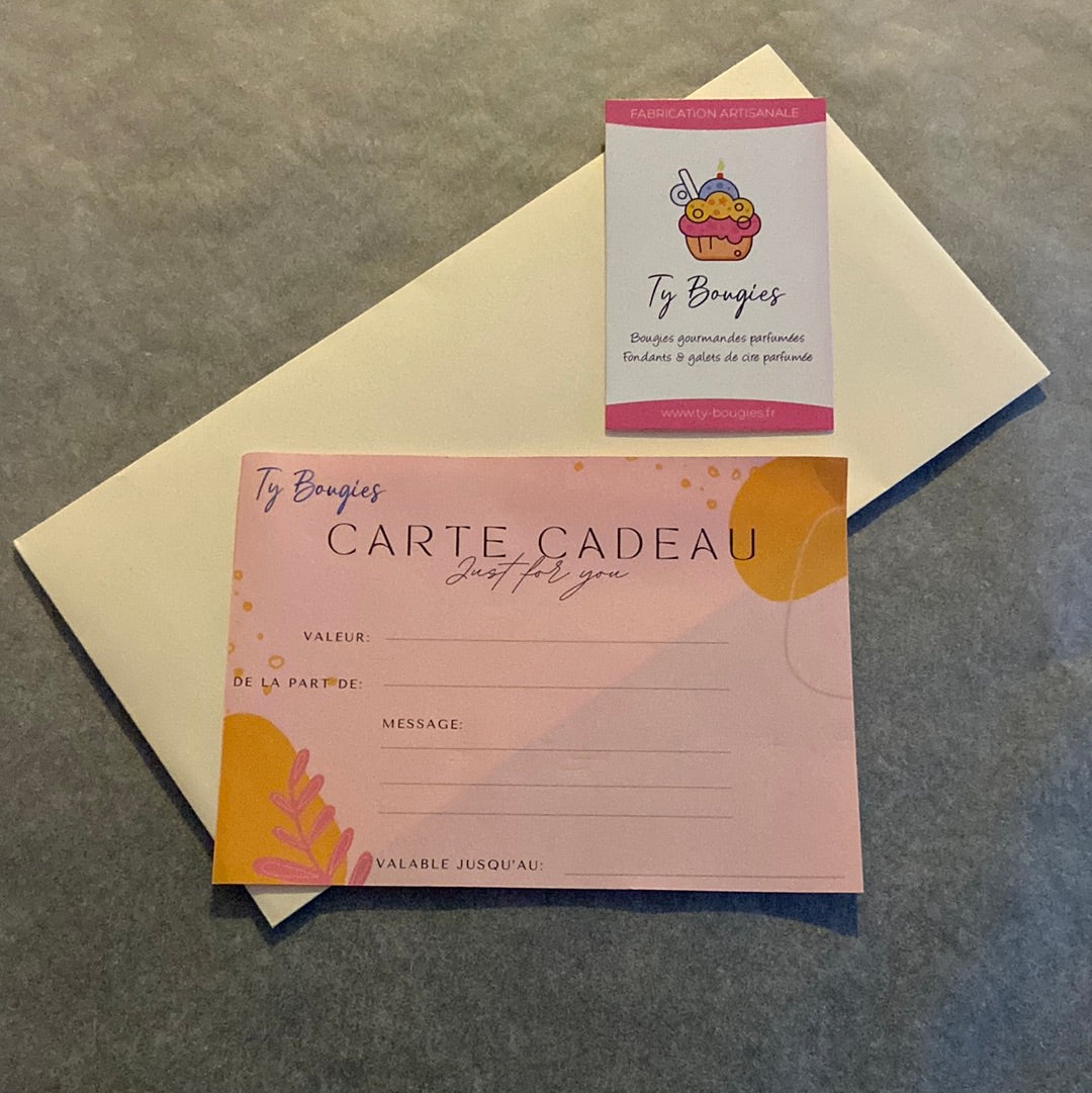 Carte cadeau ty bougies