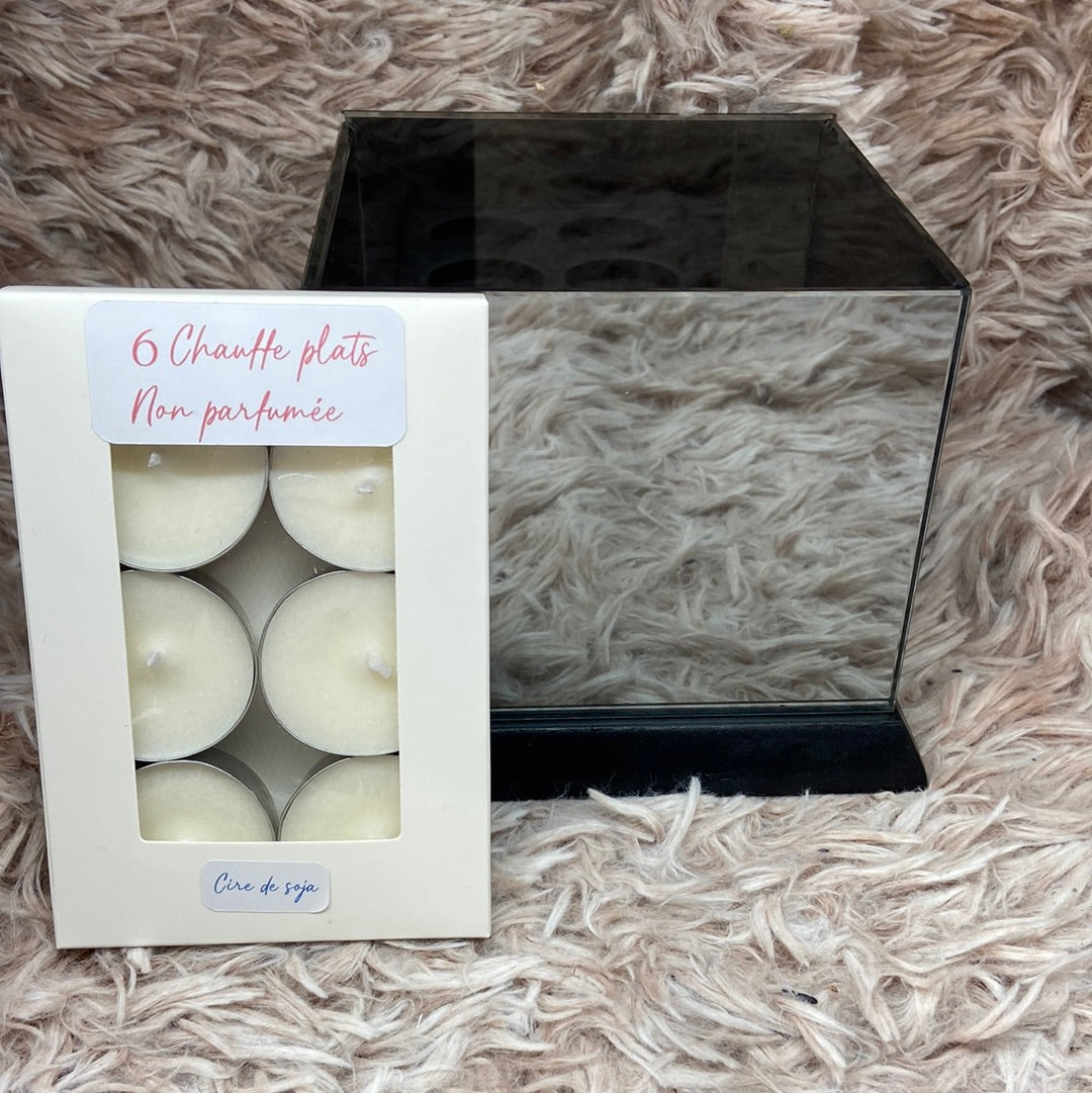 🌟✨Photophore infinie et ses 6 bougies chauffe plat artisanale en cire de soja🌟✨