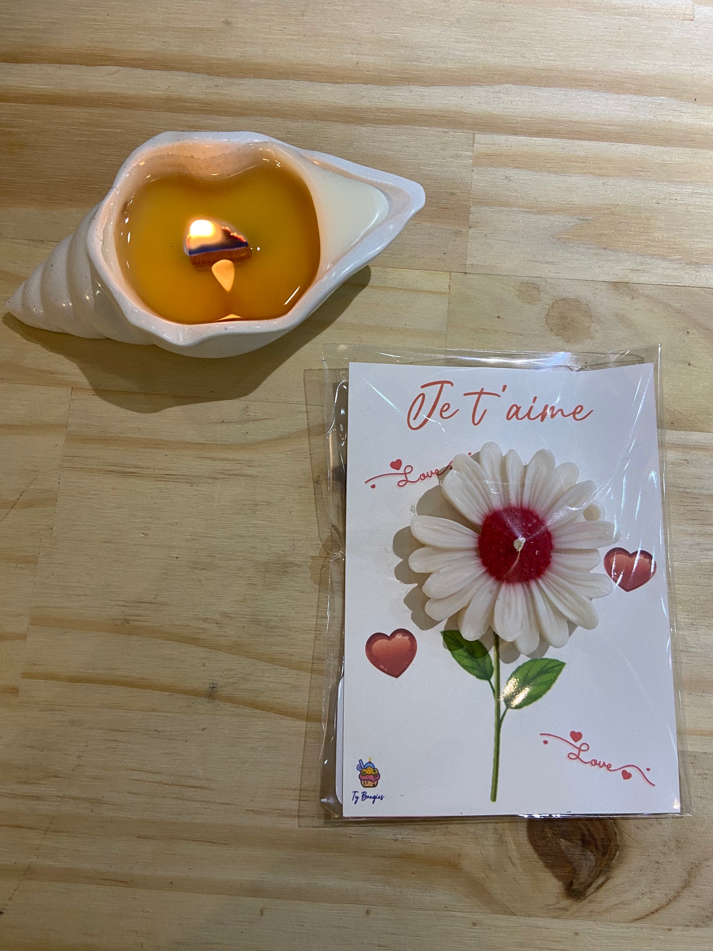 Carte bougie fondant parfum Fleur de coton