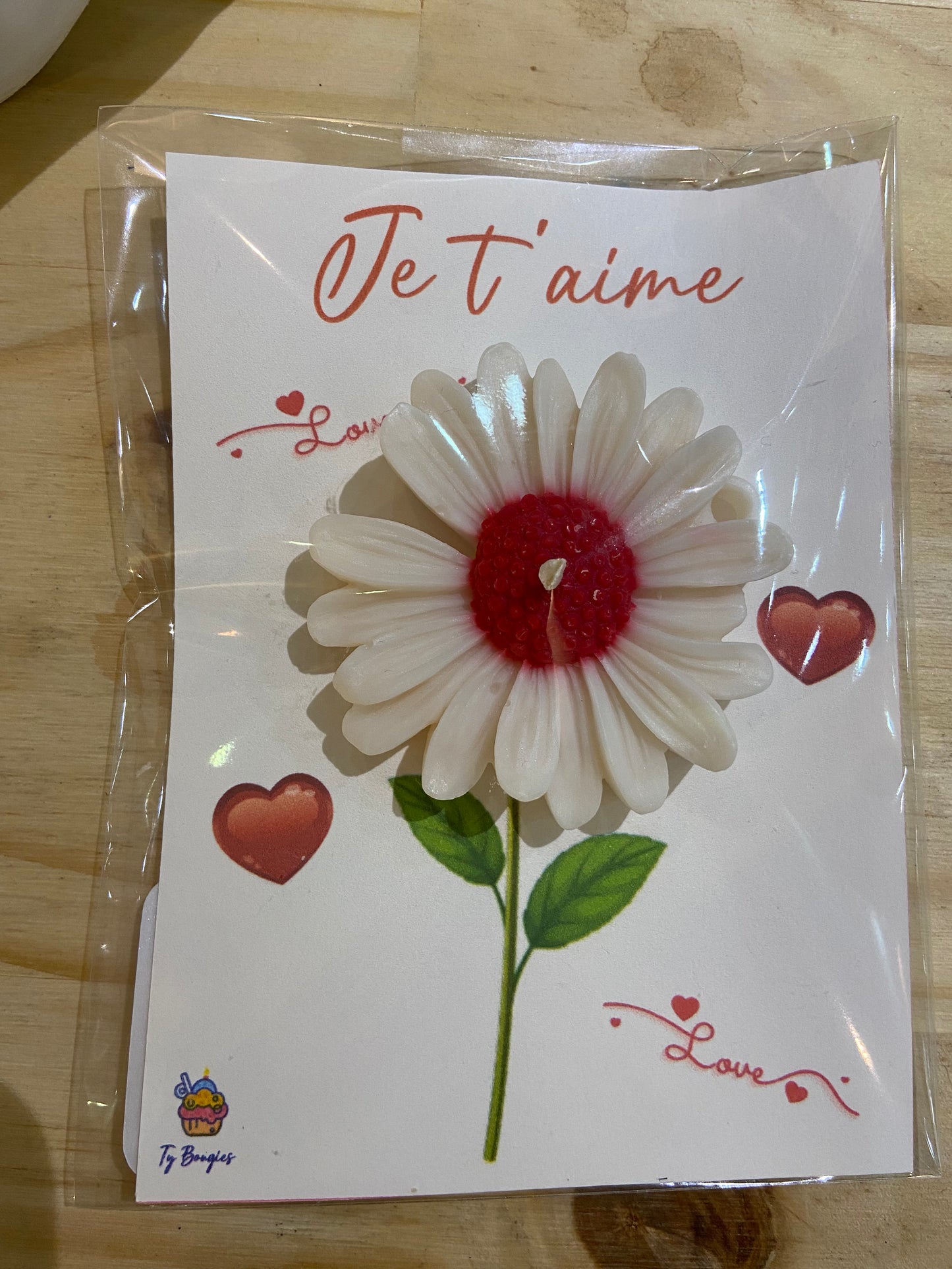 Carte bougie fondant parfum Fleur de coton