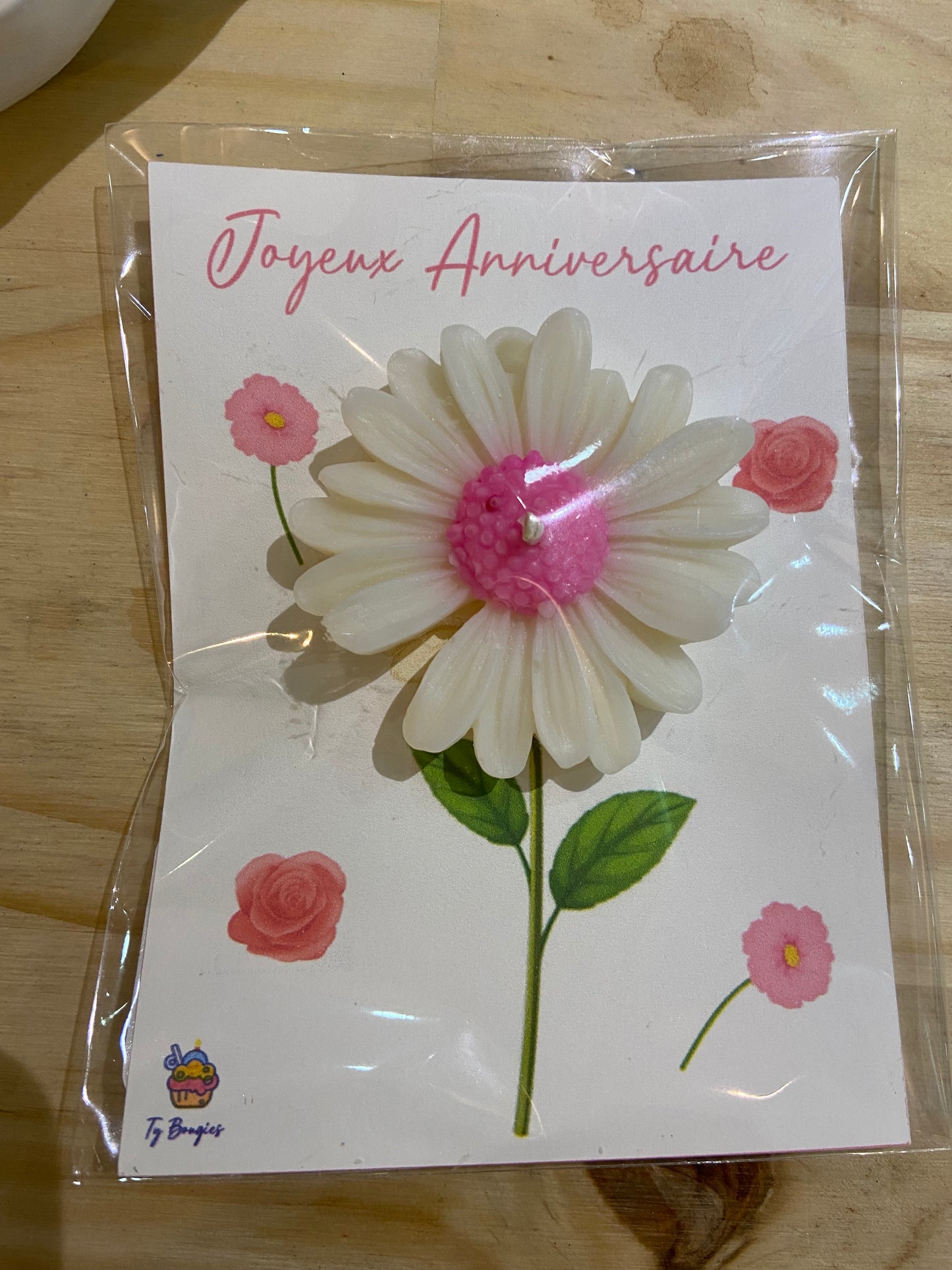 Carte bougie fondant parfum Fleur de coton