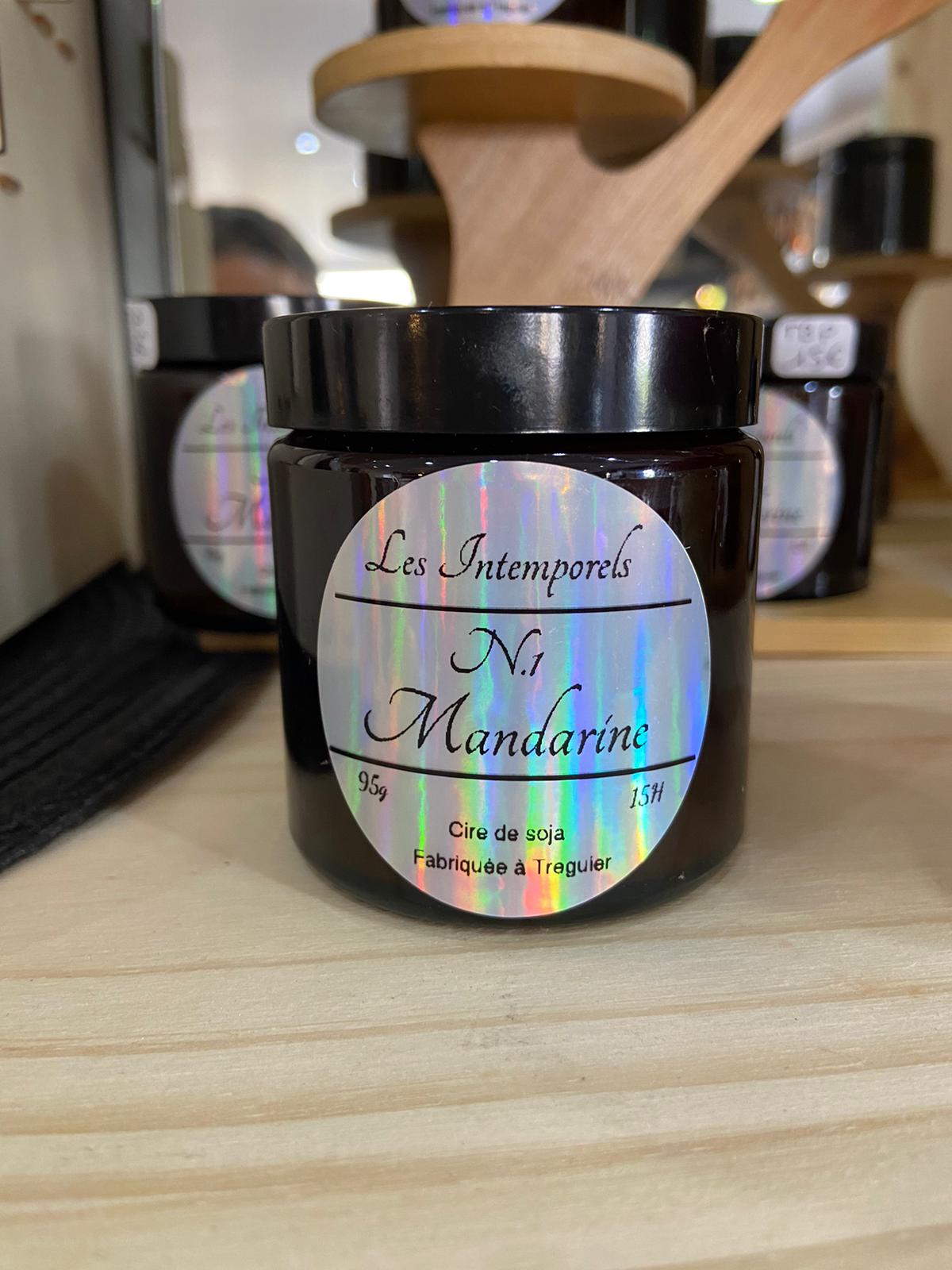 Bougie parfumée artisanale Ty bougies - Les Intemporels n°1 – Mandarine (95g, 15h)