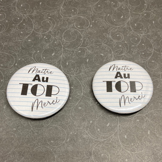 Badges maître au top merci