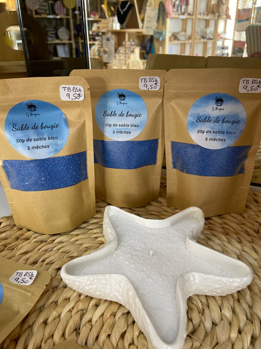50g de sable de bougie bleu