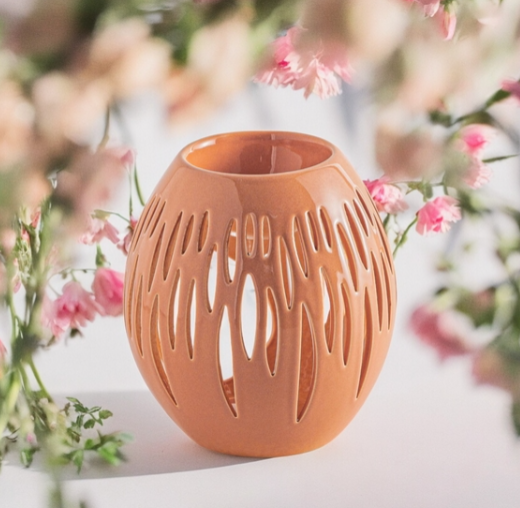 🌟🕯️Brûleur pour fondant - diffuseur de cire parfumée Ovali terracotta🌟🕯️