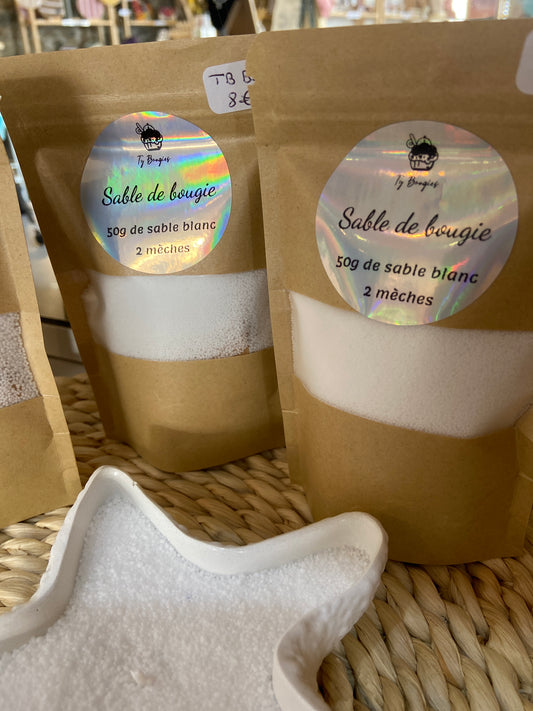 50g de sable de bougie blanc