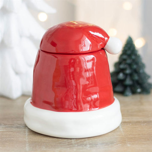 🕯️ Brûleur chapeau de Noël en céramique – Spécial fondants parfumés