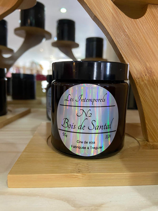 Bougie parfumée artisanale - Ty bougies - Les Intemporels n°2 – Bois de Santal (95g, 15h)