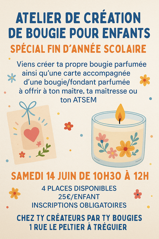 Atelier enfant spécial fin d'année scolaire - Samedi 14 Juin